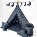 ciemno szary namiot tipi dla dzieci