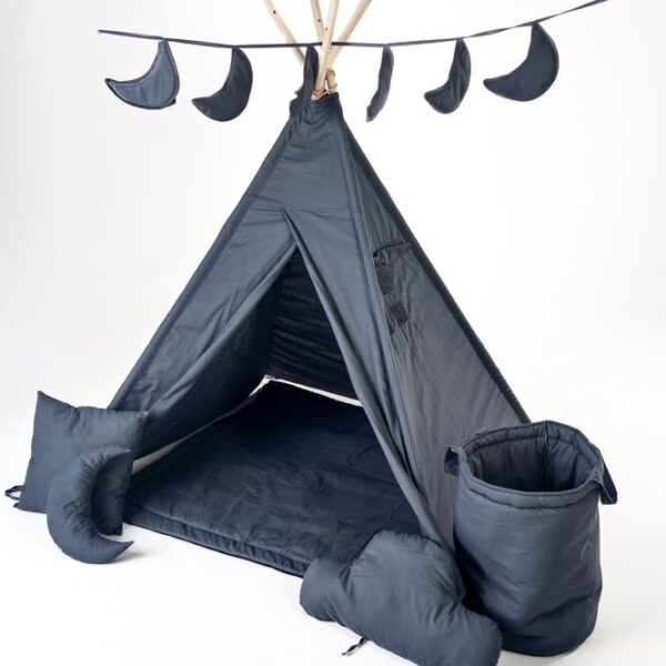 ciemno szary namiot tipi dla dzieci