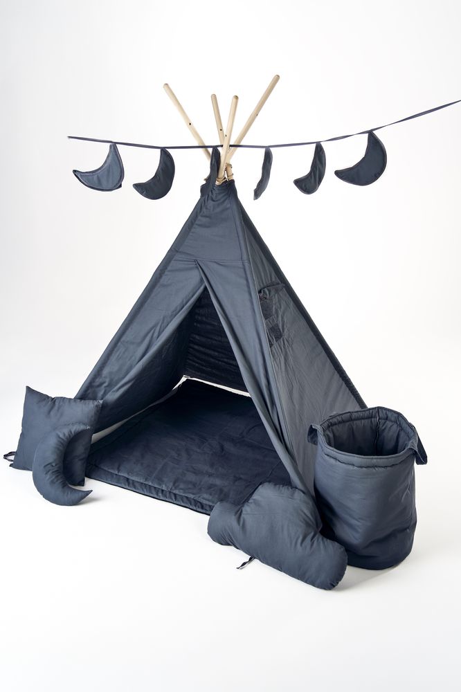 Namiot-tipi-dla-dzieci-ciemny-szary-1 ciemno szary namiot tipi dla dzieci