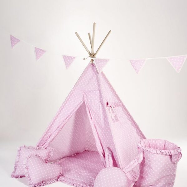 różowy namiot tipi dla dzieci