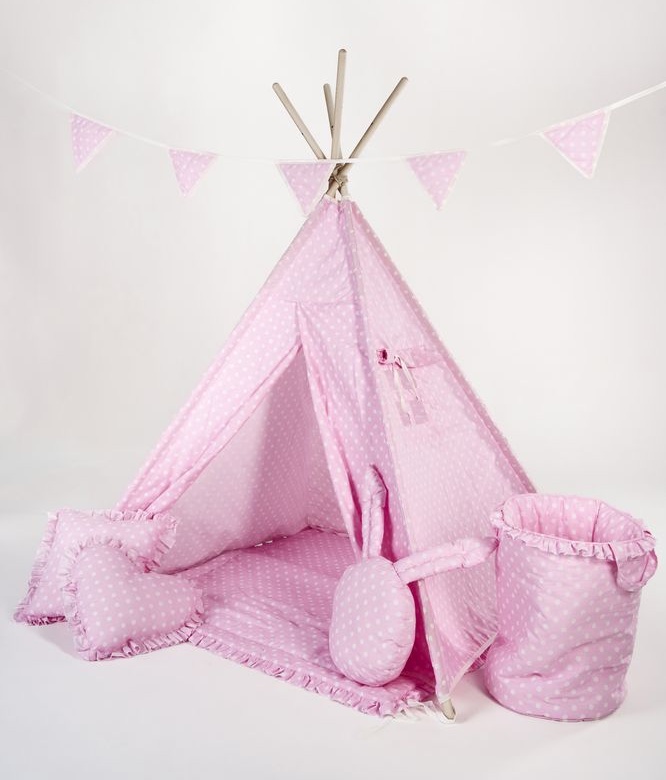 różowy namiot tipi dla dzieci